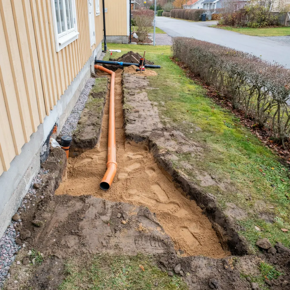 koppla kommunalt vatten avlopp kungsbacka goteborg halland